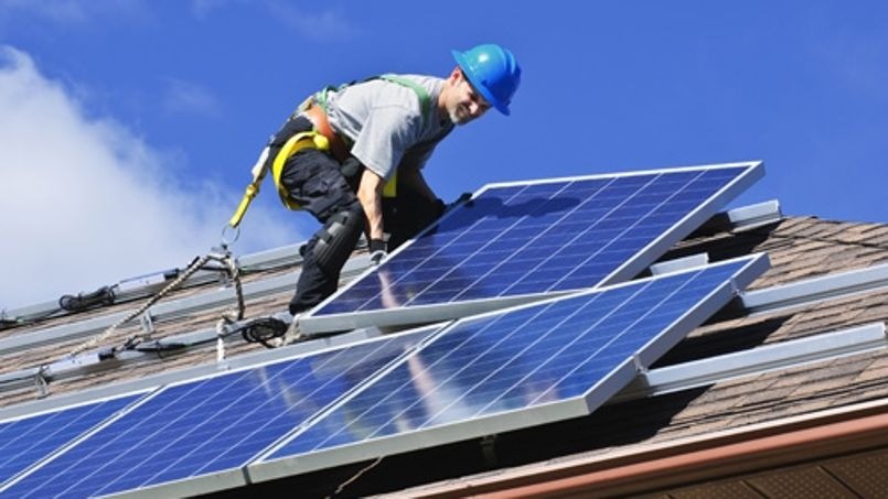 Solar panel installation