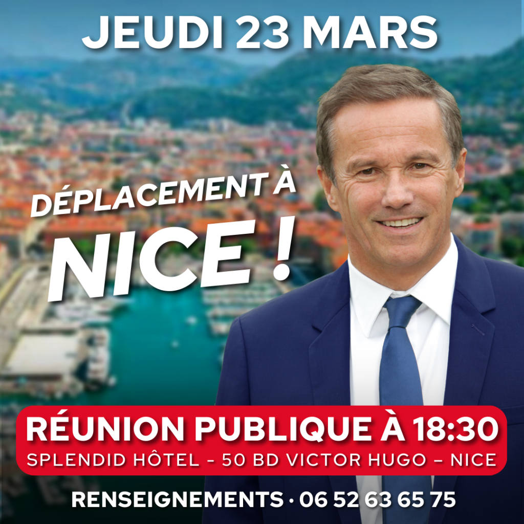 Nicolas DUPONT-AIGNAN en déplacement à Nice