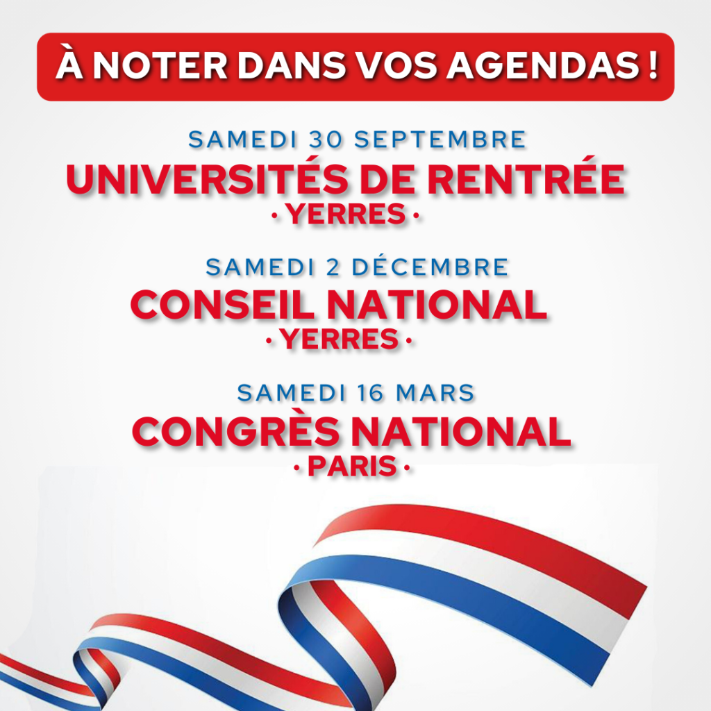 A noter dans vos agendas !