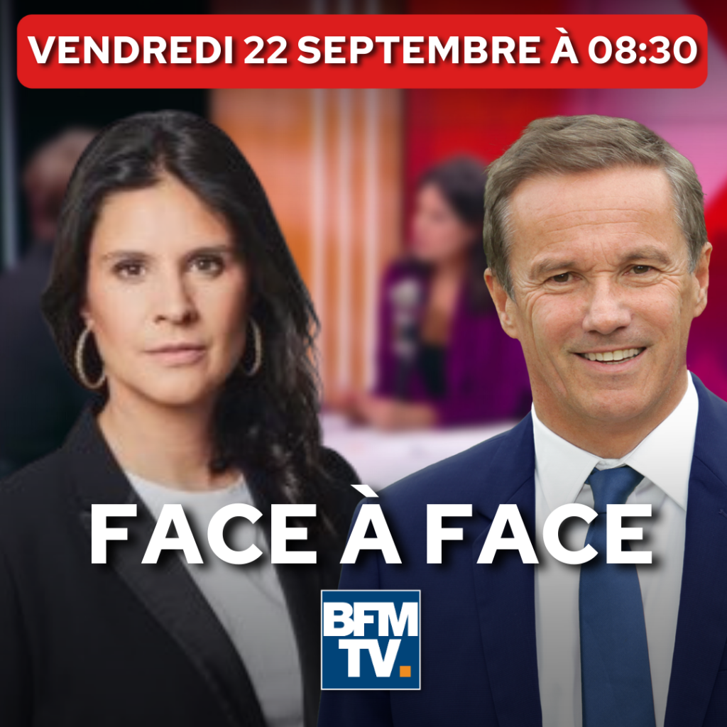 Nicolas DUPONT-AIGNAN face à Apolline de Malherbe sur BFMTV le 22/09/23
