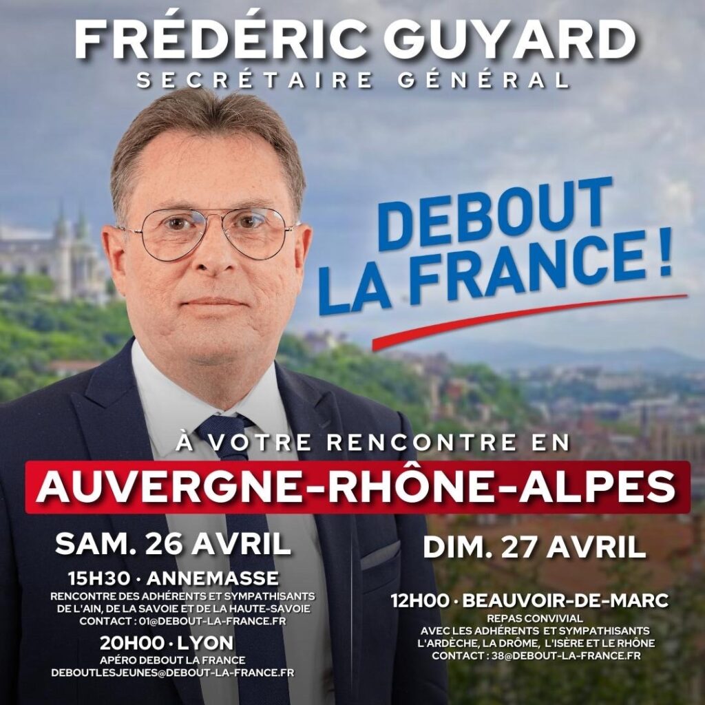 Frédéric GUYARD à votre rencontre en Auvergne-Rhône-Alpes