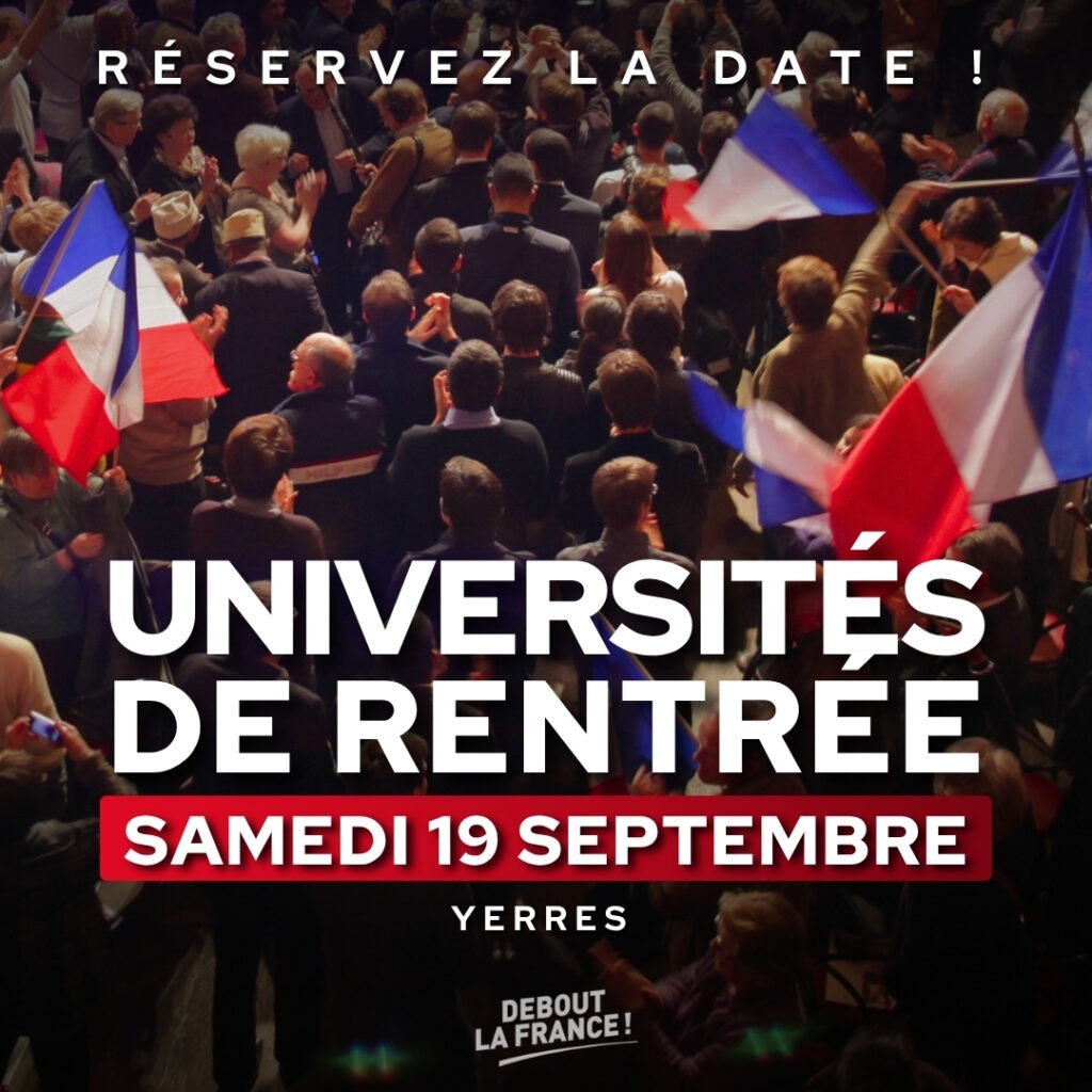 Universités de rentrée, samedi 19 septembre 2026 : réservez la date !