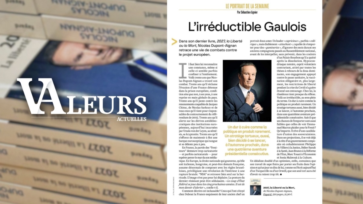 VALEURS ACTUELLES – Article 2026_05-12