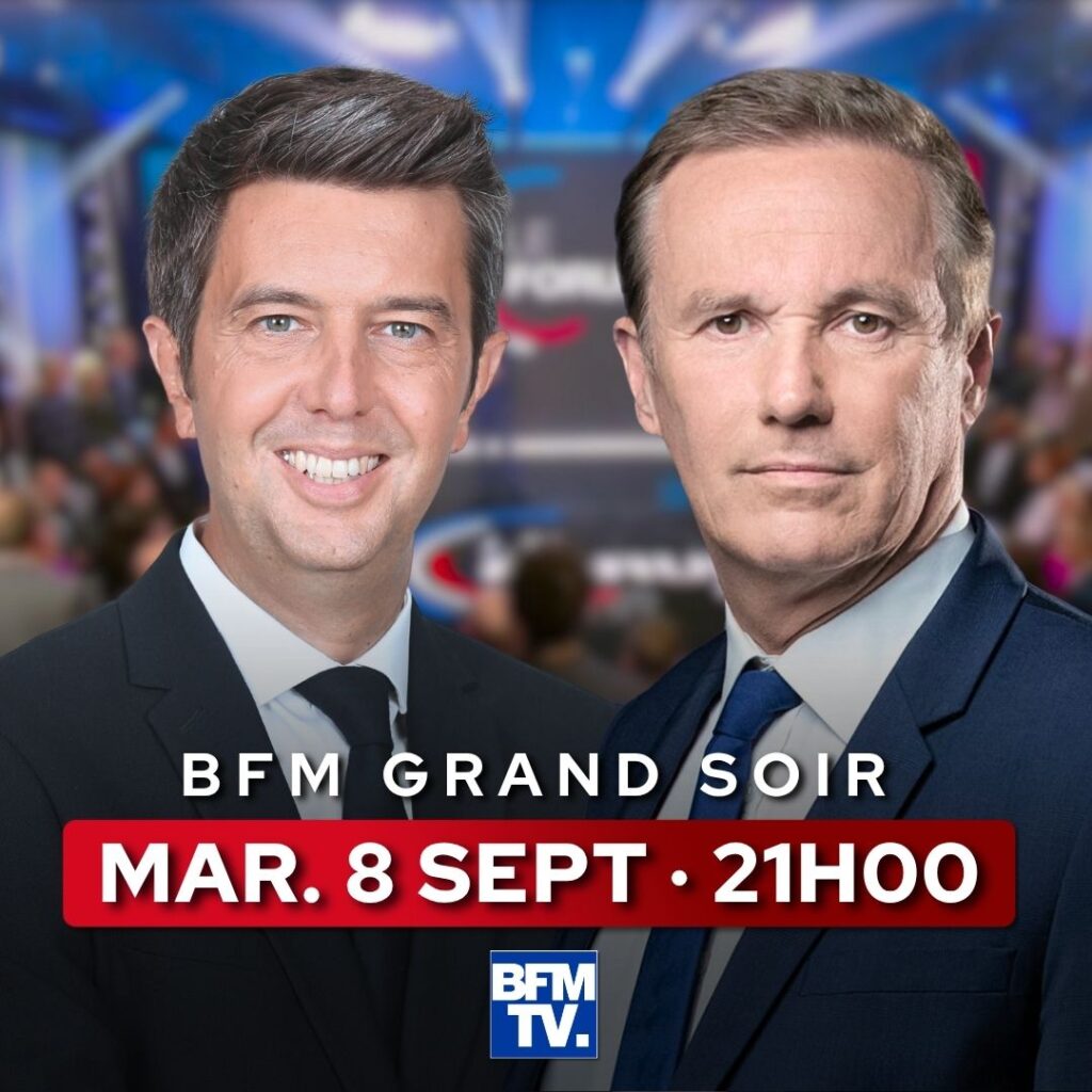 Nicolas Dupont-Aignan sur BFMTV le 08/09/26