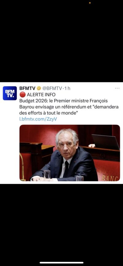 Image for the Tweet beginning: VITE un référendum sur votre